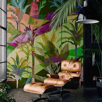 Papier peint panoramique Palmyra Fuschia Walls by Patel