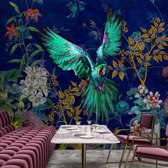Tropical Hero Panel Emerald Walls by Patel