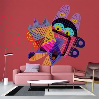 Looneyland Panel Pink Walls by Patel