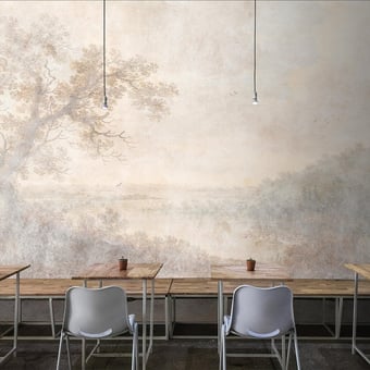 Romantic River Panel Beige Walls by Patel
