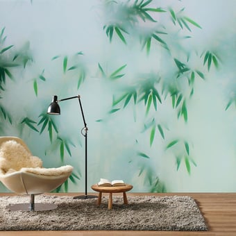 Panda's Paradise Panel Blue Walls by Patel