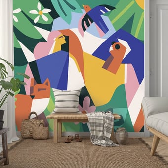 Le Jardin Panel Multicolore Etoffe.com x Claire Prouvost
