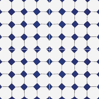 Baldosa Sapri Modificato Bianco Blu Francesco De Maio