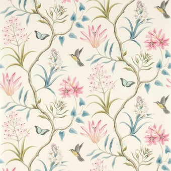 Clementine Wallpaper Dusky Pink Sanderson