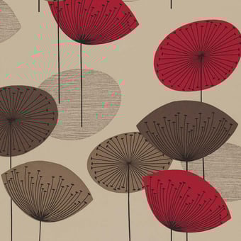 Dandelion Clocks Wallpaper Red Sanderson