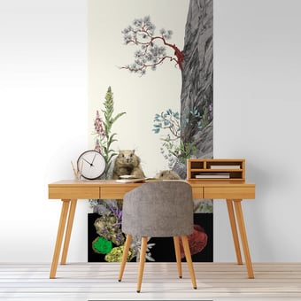 Carta da parati murale Marmottes Gauche Multicolore Edmond Petit