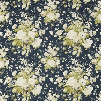 Stapleton Park Fabric Navy/Olive Sanderson