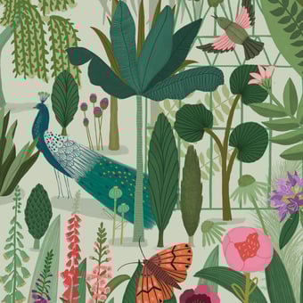 Carta da parati murale Parc Multicolore Etoffe.com x Kate Merritt