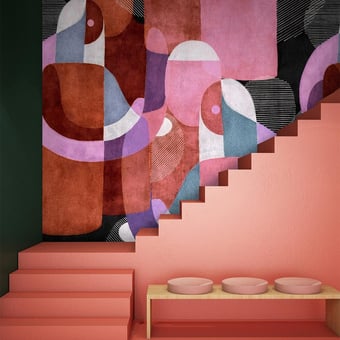 Meeting Place Panel Turquoise Walls by Patel