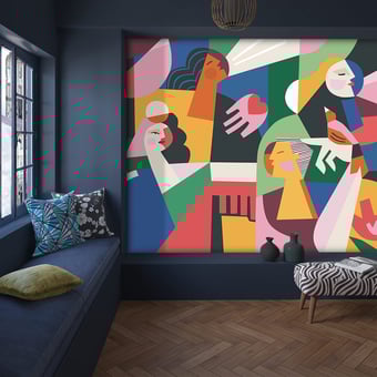 Le Pinson Panel Multicolore Etoffe.com x Claire Prouvost