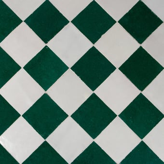 Zellige Damier Vert De Tegel