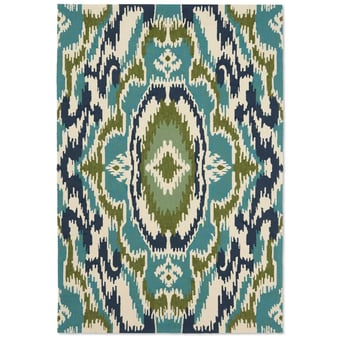 Tapis Ixora in-outdoor Emerald/Palm Chartreuse Harlequin