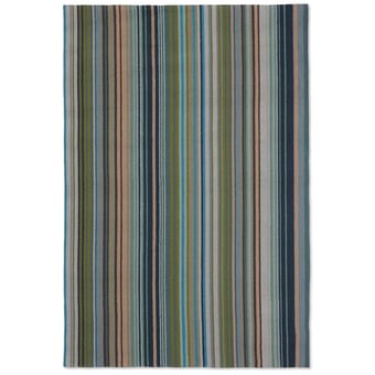 Spectro Stripes Emerald in-outdoor Rug Emerald/Marine/Rust Harlequin
