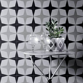 Black & White Stella Porcelain stoneware Stella Fioranese