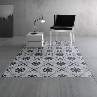 Gres porcellanato Black & White Flora Flora Fioranese