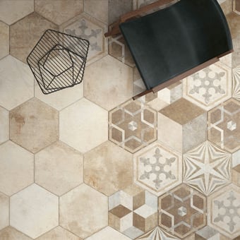 Exagona Stella Porcelain stoneware Stella Fioranese