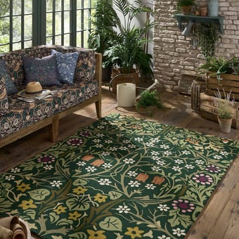 Blackthorn Tump in-outdoor Rug Black Morris and Co