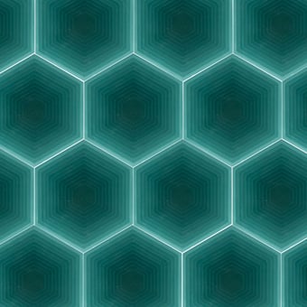 Baldosa hidráulica Four Elements Hexagone Hexagon Blue Marrakech Design