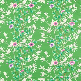 Tissu Lady Alford Cotton Satin Apple/Magenta Harlequin
