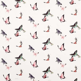 Emmeline Fabric Chalk/Rose Harlequin