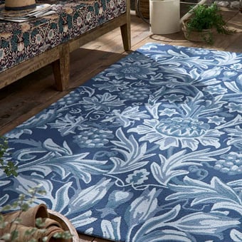 Alfombras Sunflower in-outdoor webb’s blue Morris and Co