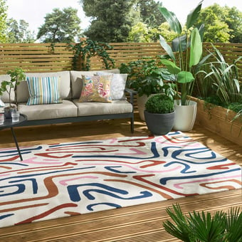 Tapis Synchronyc Orchid in-outdoor Brazilian Rosewood Harlequin