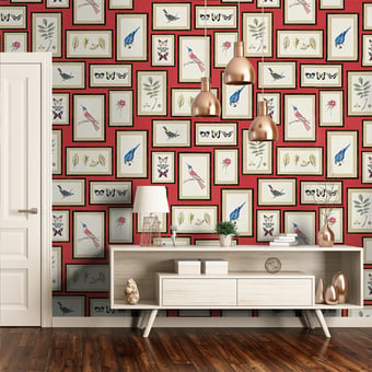 Picture Gallery Wallpaper Red/Multi Sanderson