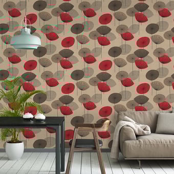 Dandelion Clocks Wallpaper Red Sanderson