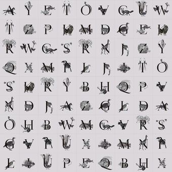 Papier peint panoramique Animal Codex Grey Wall&decò