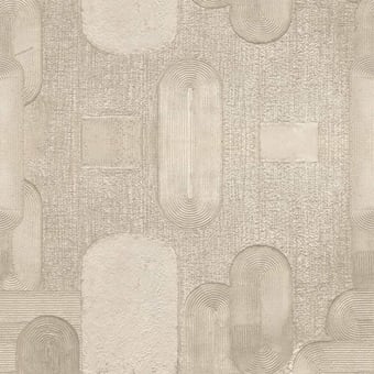 Papier peint panoramique Barbotine Beige Wall&decò