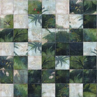 Papier peint panoramique Exotic Damier Tropical Wall&decò