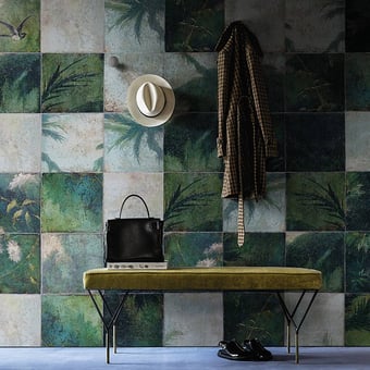 Papier peint panoramique Exotic Damier Tropical Wall&decò