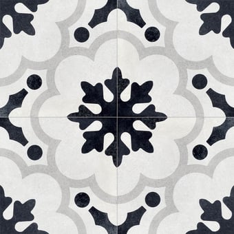 Gres porcellanato Black & White Flora Flora Fioranese
