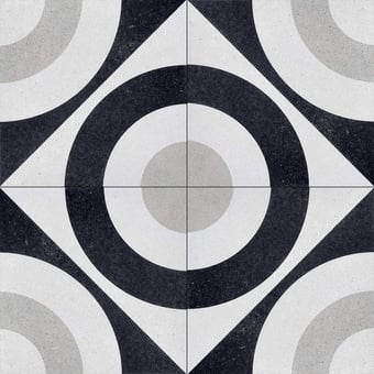 Gres porcellanato Black & White Ovale Ovale Fioranese