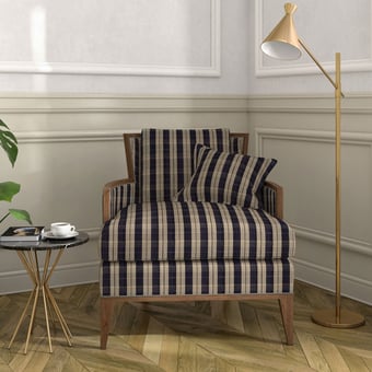 Stoff Wyatt Check Indigo Ralph Lauren