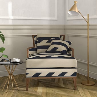 Telluride Stripe Fabric Navy Ralph Lauren