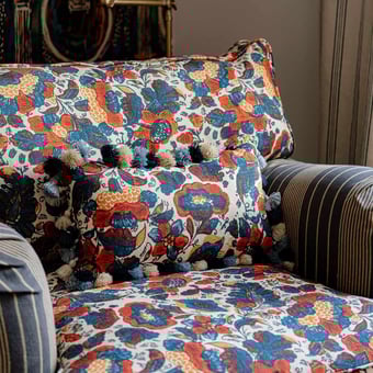Stoff Remondini Floral Blue/Red Mindthegap
