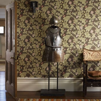 Papel pintado Leicester Woad/Sage Morris and Co