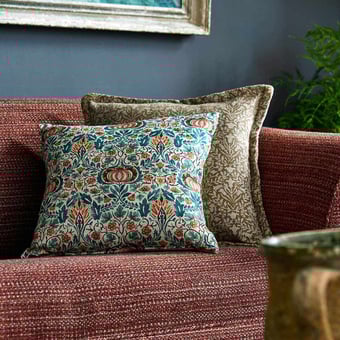Stoff Purleigh Charcoal/Mustard Morris and Co