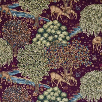 Stoff The Brook Tapestry Tapestry Red Morris and Co