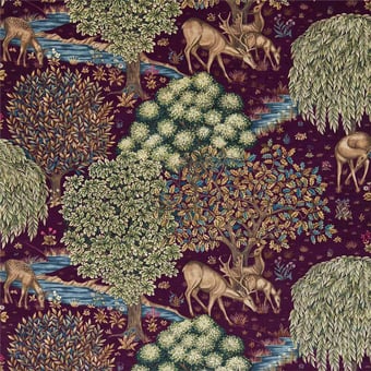 Tissu The Brook Tapestry Tapestry Red Morris and Co