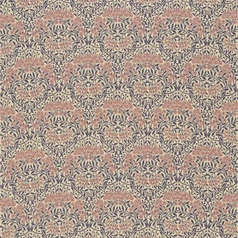 Stoff Michaelmas Daisy Indigo/Red Morris and Co