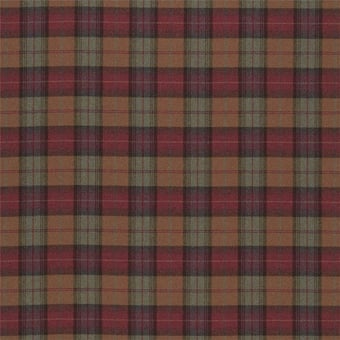 Stoff Woodford Plaid Brick/Wine Morris and Co