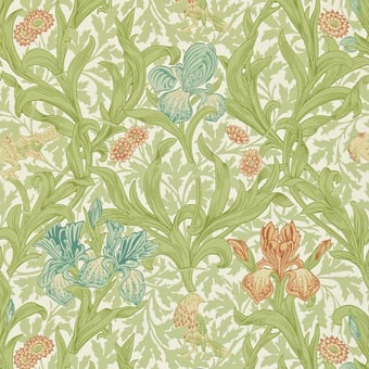 Papier peint Iris Fennel/Slate Morris and Co