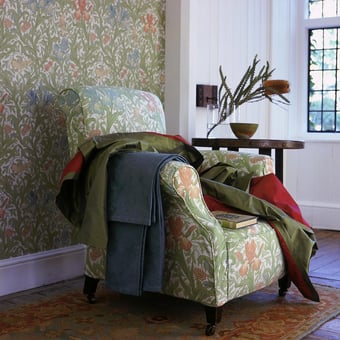 Papier peint Iris Fennel/Slate Morris and Co