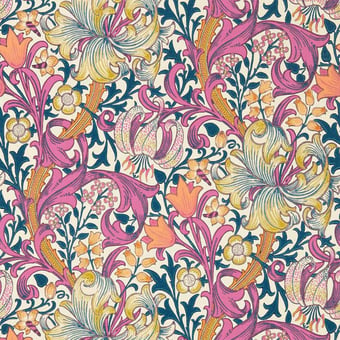 Golden Lily Wallpaper Pink Fizz Archive