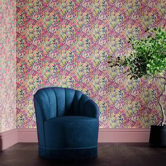 Golden Lily Wallpaper Pink Fizz Archive