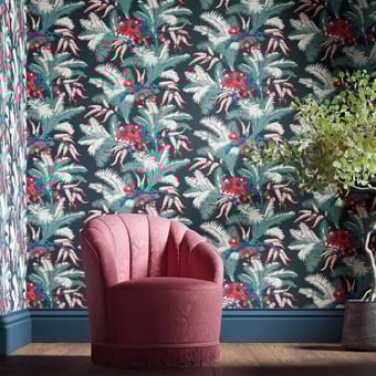 Palmetto Wallpaper Black Cherry Archive