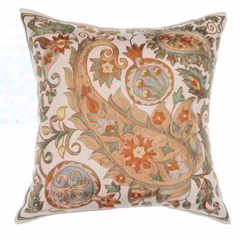 Coussin Samarkand Suzani Silk Embroidered 45x45 cm Mindthegap