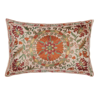 Nurata Suzani Silk Embroidered Cushion 40x60 cm Mindthegap